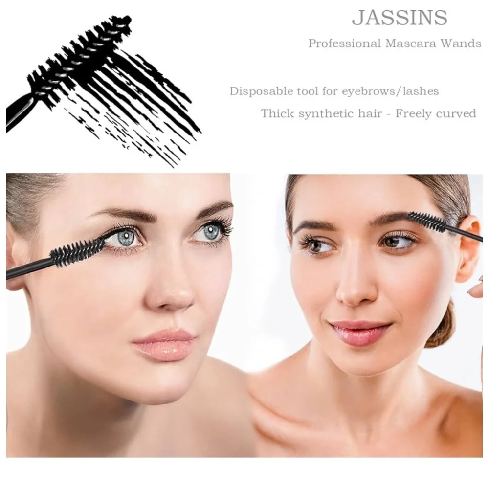 300pcs Disposable Makeup Tool Kit,Brow brush/Mascara brush/Lip Applicators
